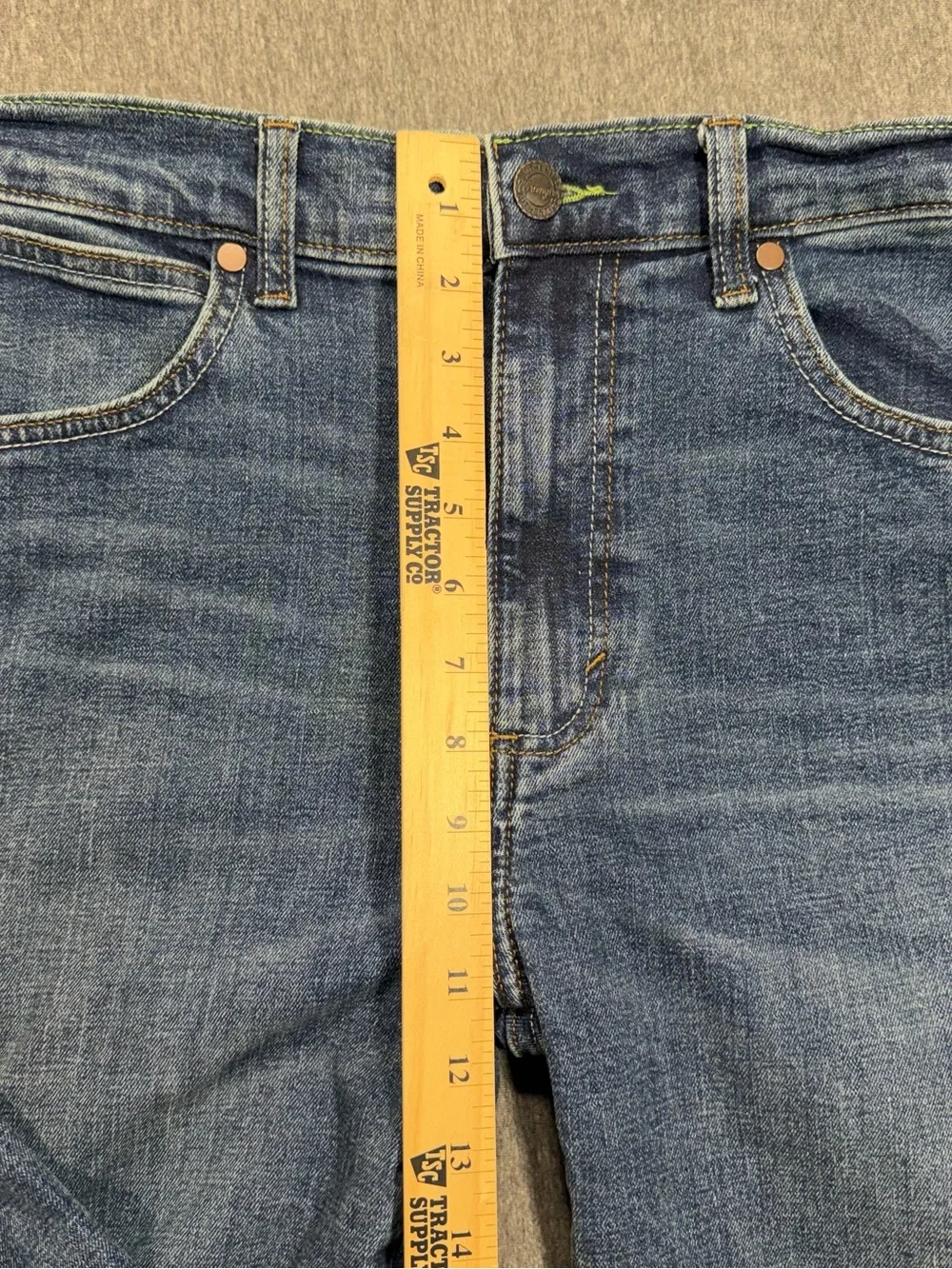 Wrangler Retro Slim Straight 34x36 Mens Blue Jeans Denim